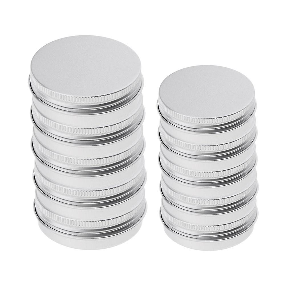 10 Pieces 5ml 15ml Aluminium Lip Balm Empty Pot Jar Tin Container Box Case