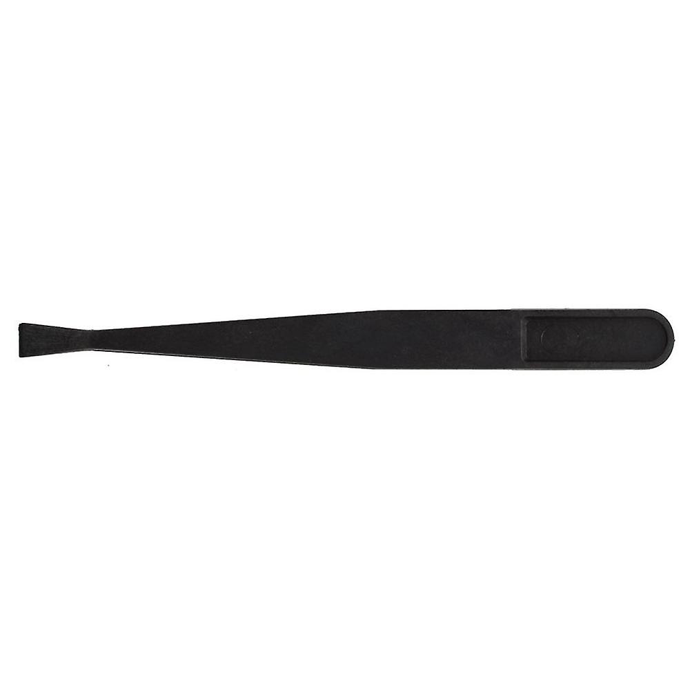 Manual Tool Black Plastic Flat Tip Anti-static Tweezers