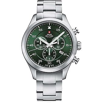 Polshorloge rond met metalen armband Analoog herenhorloge quartz met roestvrijstalen armband SM34076.03