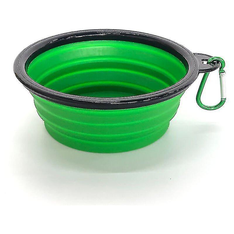 Collapsible Dog Bowl | With Carabineer | Bpa-free Silicone Collapsible Bowl