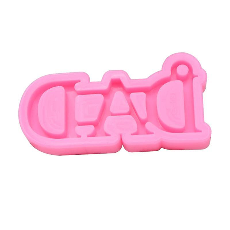 Keychain Mold DIY DAD Letter Shape Silicone Multi-use Cake Mould for Kitchen