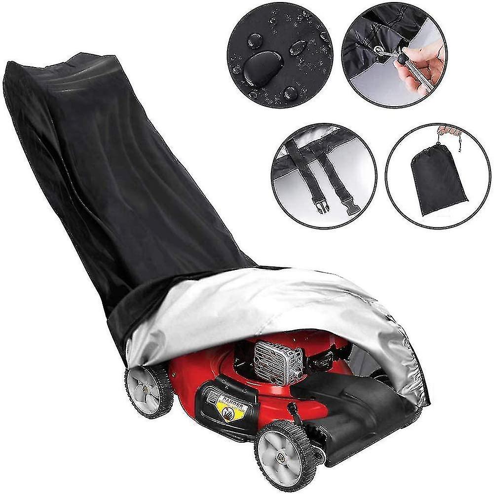 Wuudi Rasenmäherabdeckung Rasenmäherabdeckung Rasenmäherabdeckung Schwarz 74