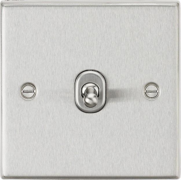 Knightsbridge 10AX 1G Intermediate Toggle Switch - Square Edge Brushed Chrome - CSTOG12BC