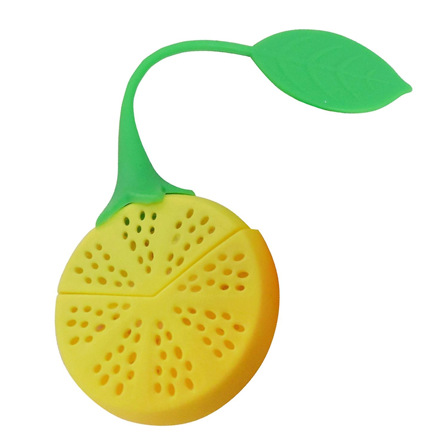 ZHOUBA Tea Strainer Lemon Shaped Heat-resistant Silicone Loose Leaf Filter Tea Infuser for Kitchen