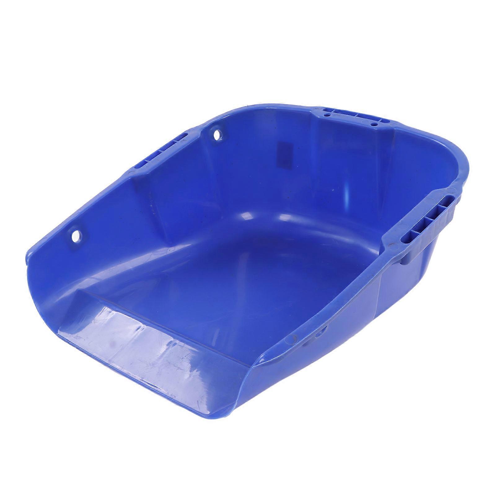 Heavy Duty Dustpan Plastic Large Capacity Double Handle Wear Resistant Dust Pan for Grain Drying Blue