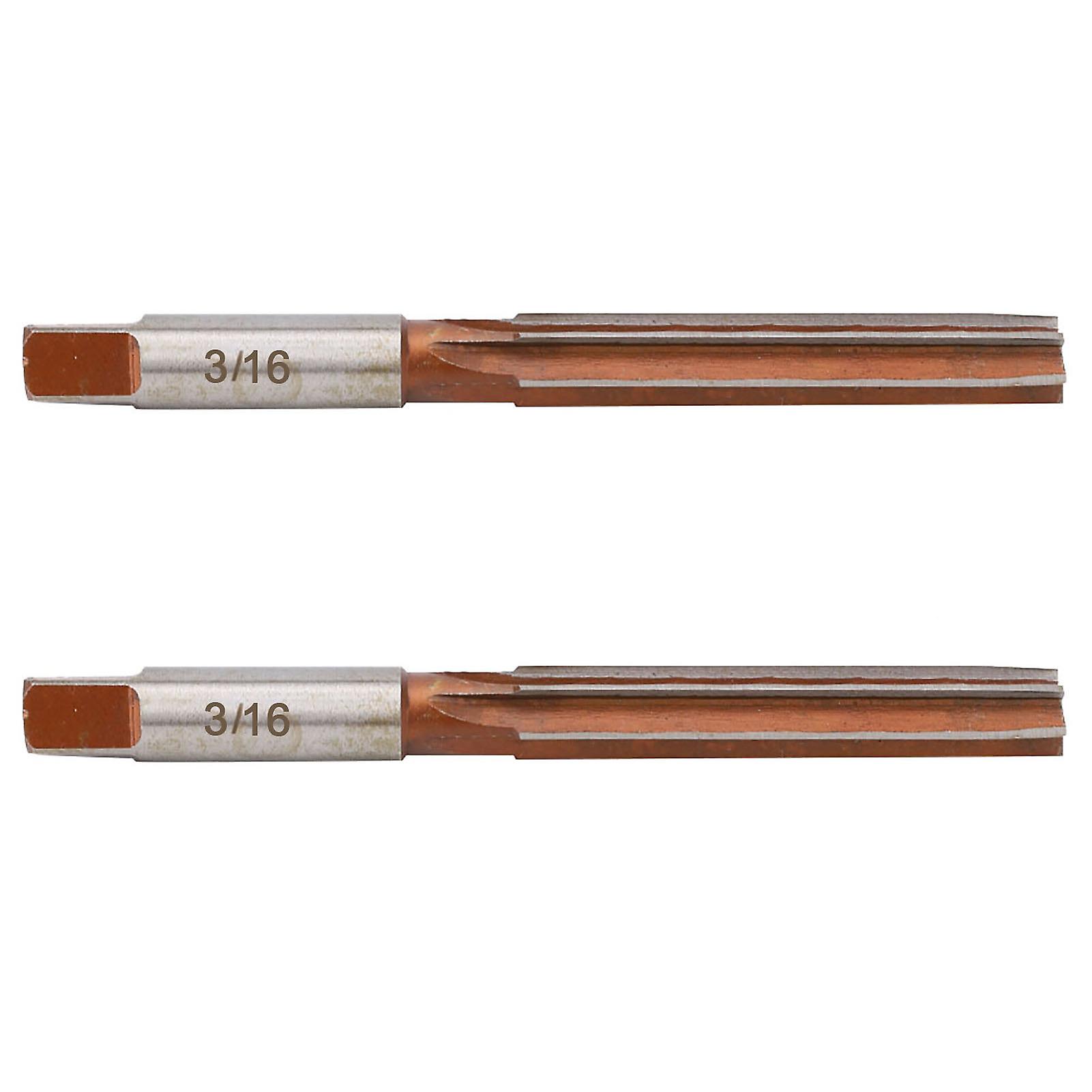 2PCS Hand Reamer American System Straight Shank Conical Reamer for Boring Processing