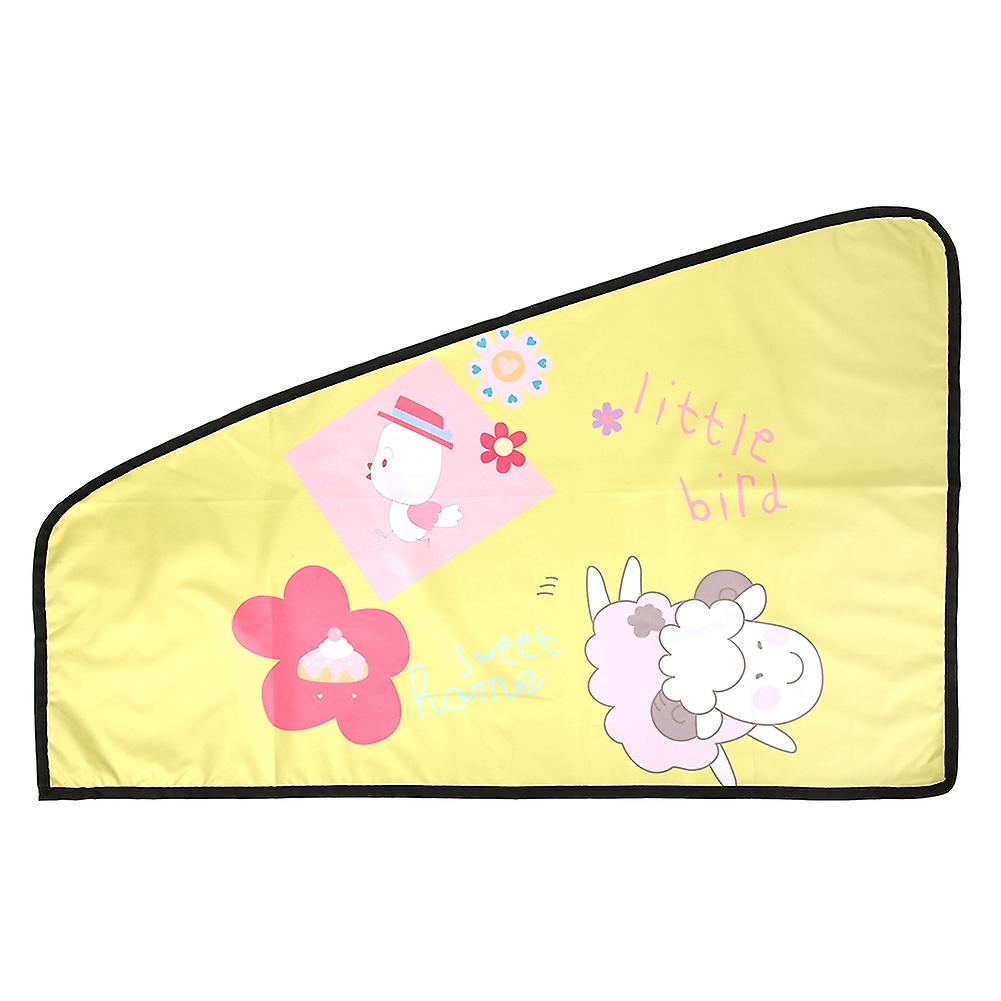 Cartoon Sheep Magnetic Retractable Folding Car Curtain Window Shade for Front Right Window