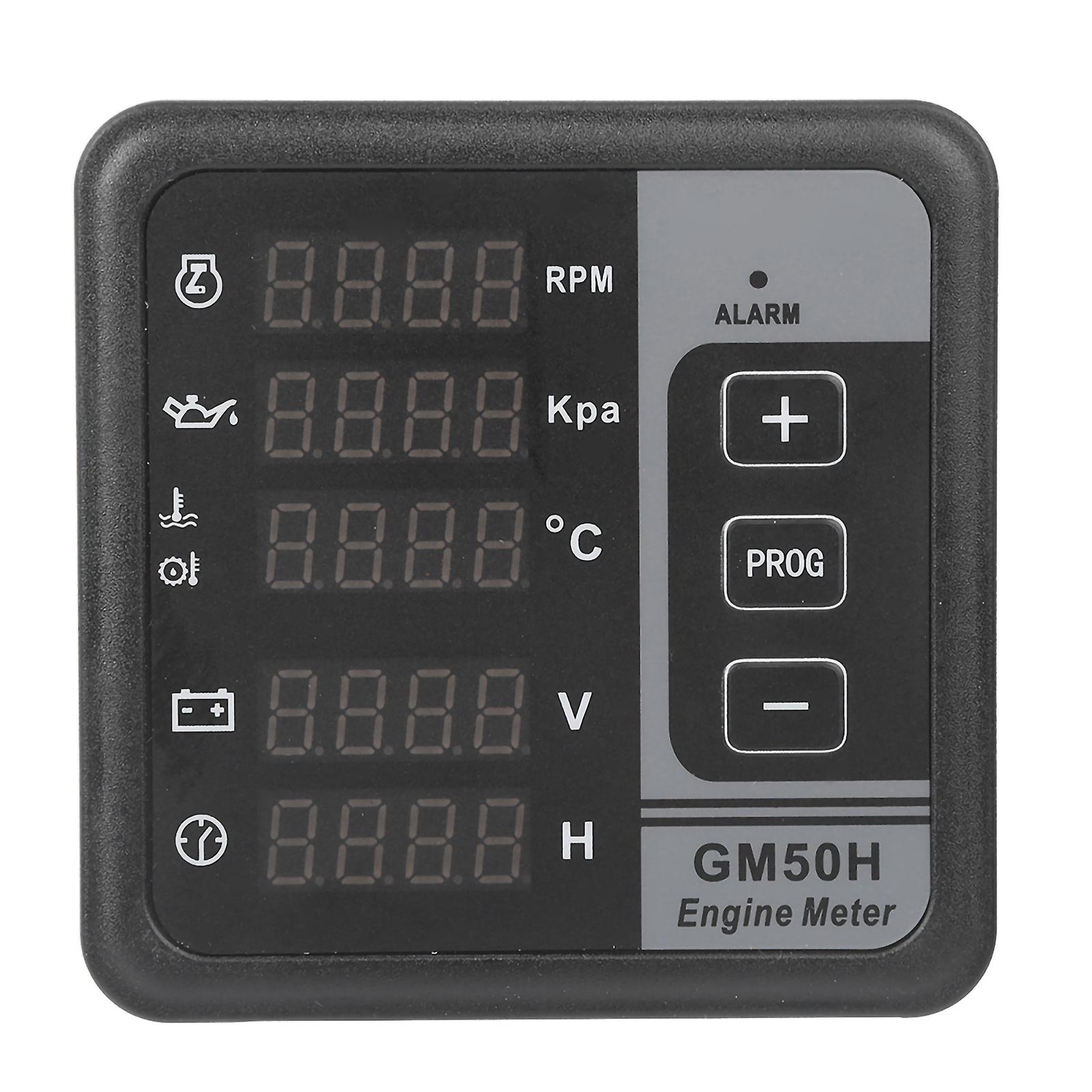 GM50H Engine Digital Meter 100x100mm Multi-Function Display