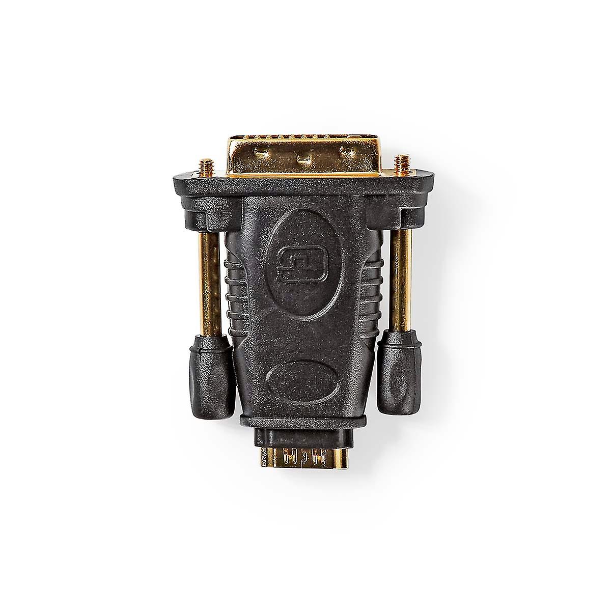 ™ HDMI Adapter | DVI-D 24+1-pin male | ™ HDMI Output | Nickel Plated | Straight | ABS | Black | 1 pc. | Lock