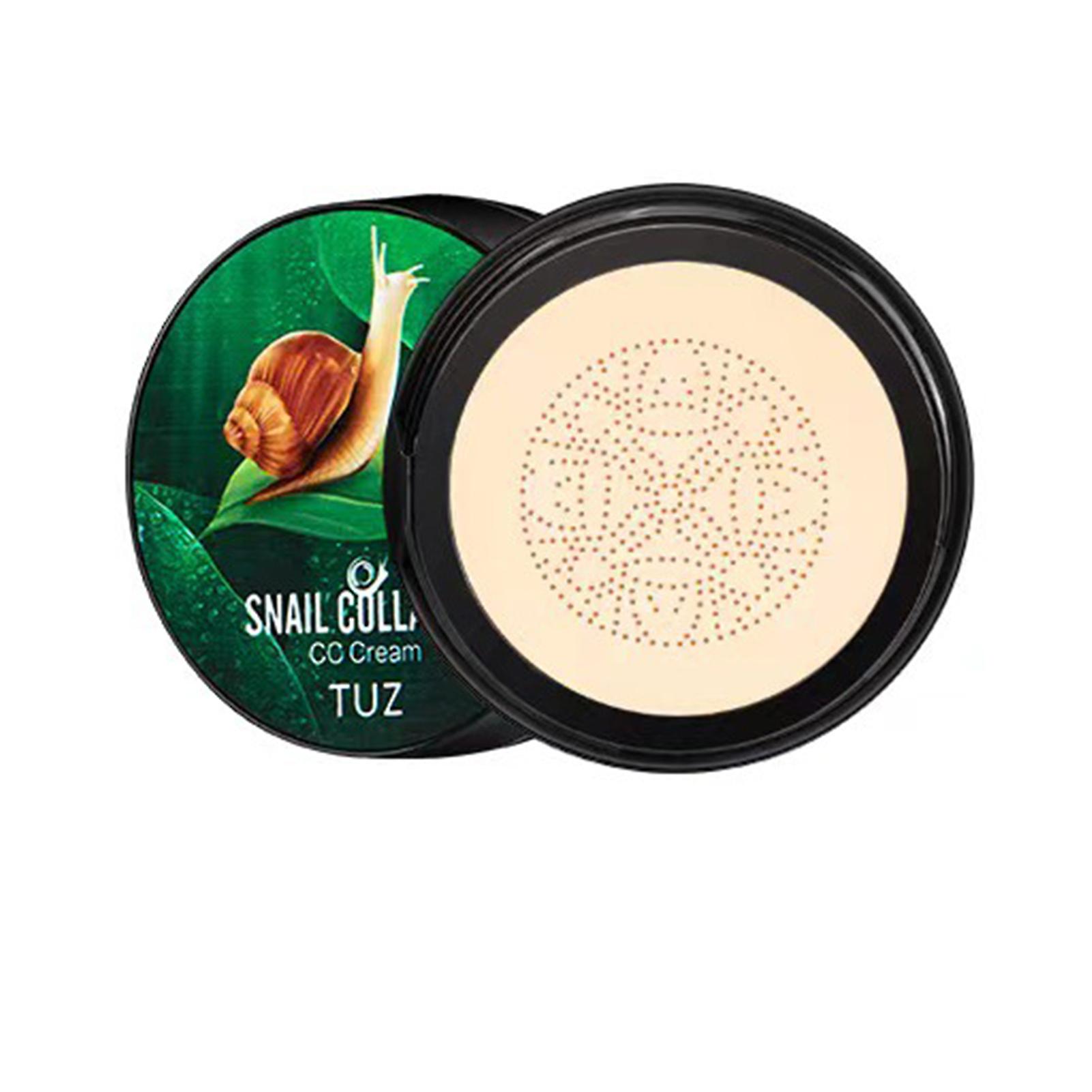 Snail-Collagen Airs Cushion Liquid-Foundation with Puff Moisturizing Tone-up Concealer for All Skin Type