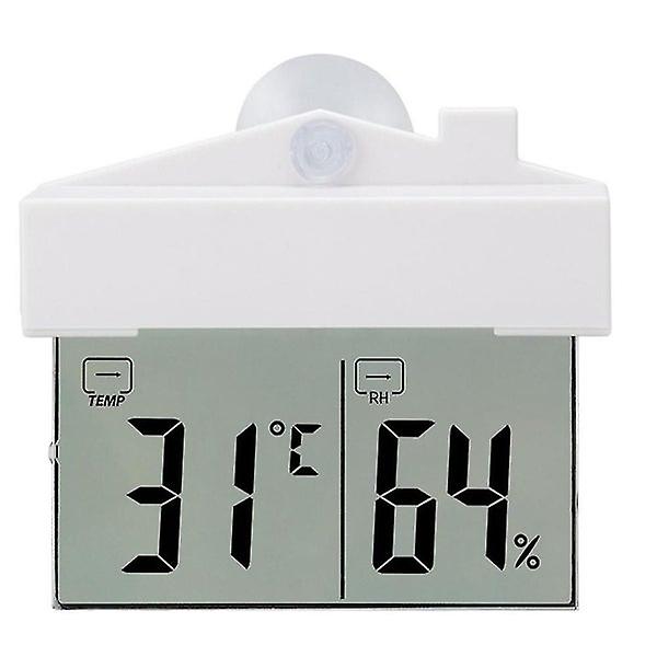Detachable Bracket: Digital Window Thermometer with Min/Max Temperature Records & Auto Reset