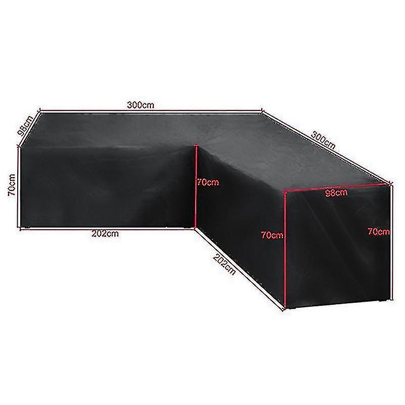 Mobili da giardino copre la copertura del divano componibile per esterni pesanti, impermeabile 100% patio componibile copridivano, prato a forma di V