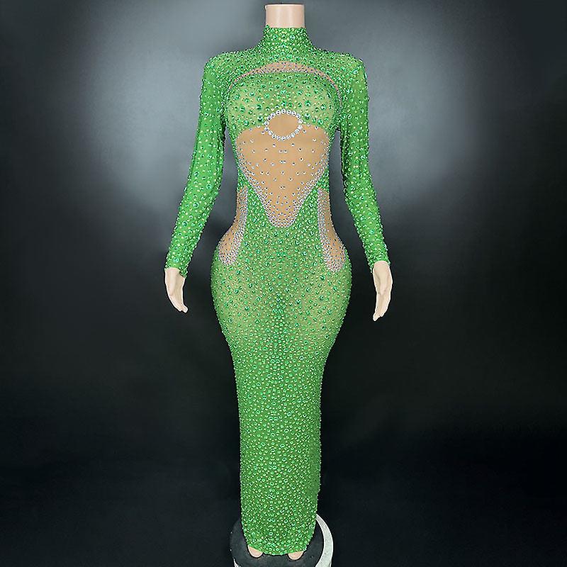 2024 Élégant Luxe Mode Femmes Automne Nouvel Hôte Scène Performance Longue Entreprise Robe De Soirée