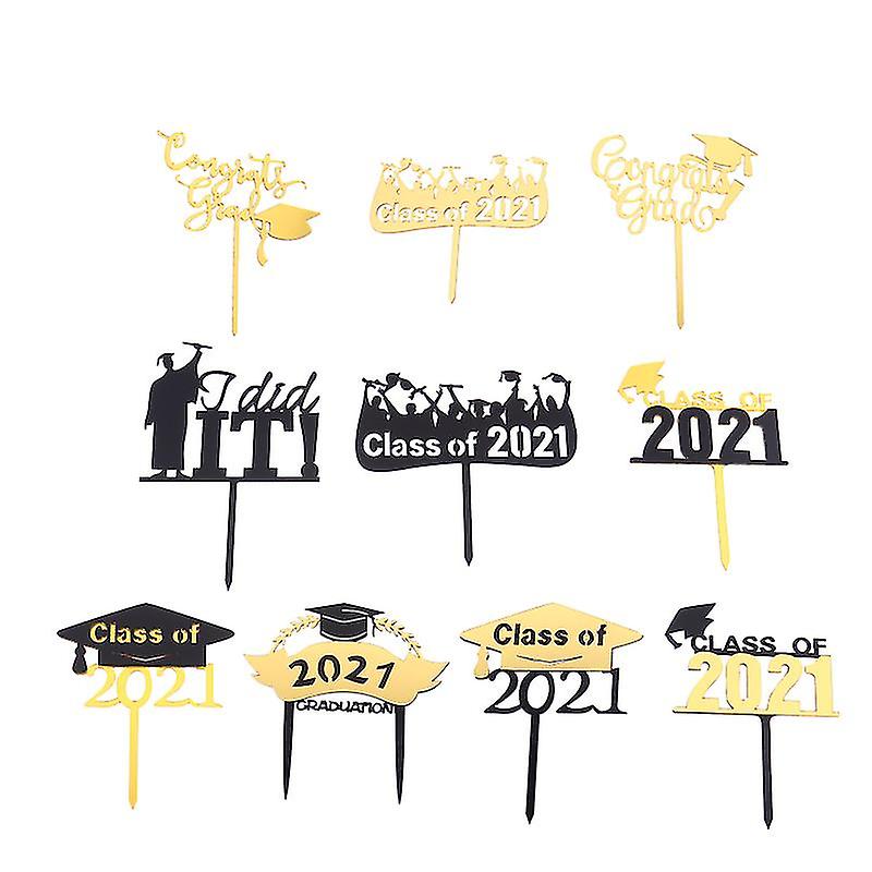 10pcs Graduation Cupcake Topper