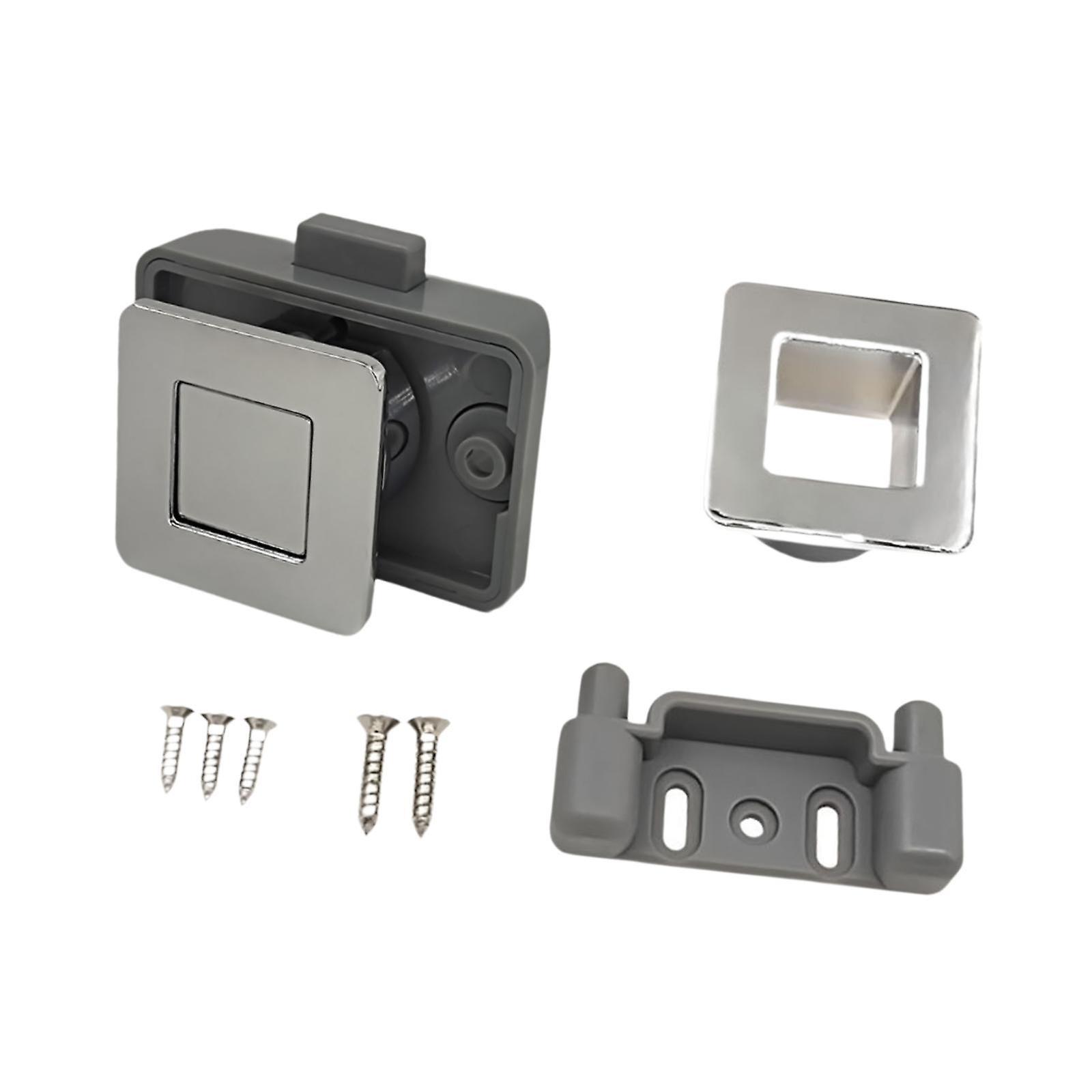 Push Button Lock Accessories Campers Car Push Lock for Drawer Home Boat Bright Chrome