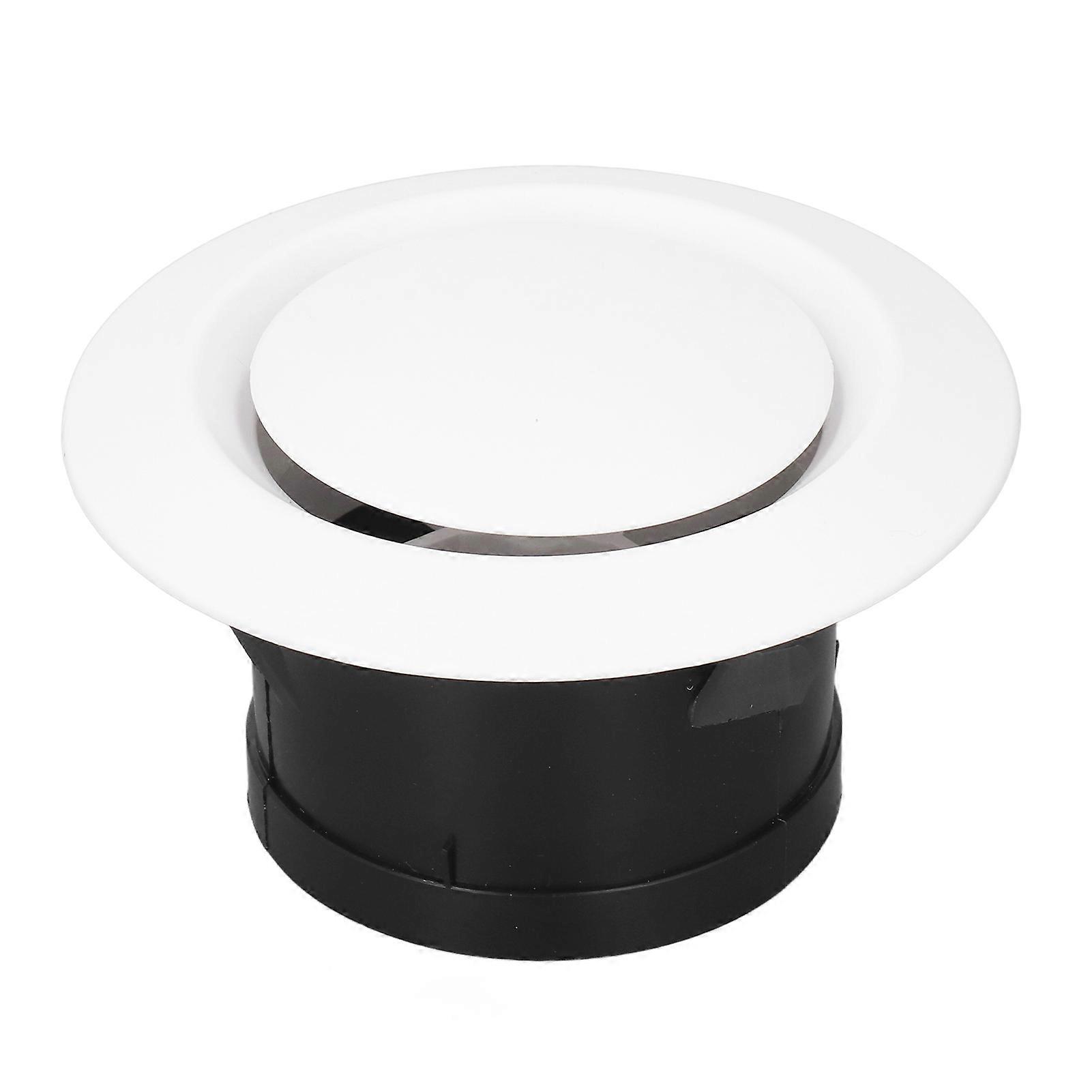 Adjustable Air Vent ABS Wall Mounted Flexible Space Saving Round Soffit Air Vent for Bathroom Library 4in