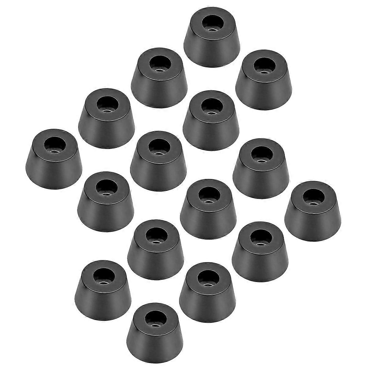 Schrank, rund, schwarzes Gummigehuse, Tisch, Stuhl, Beine, Fe, Fe, Schutz, rutschfest, kreisfrmig, Stostangenpolster, 17 x 22 x 10 mm, 50 Stck (17 x 2