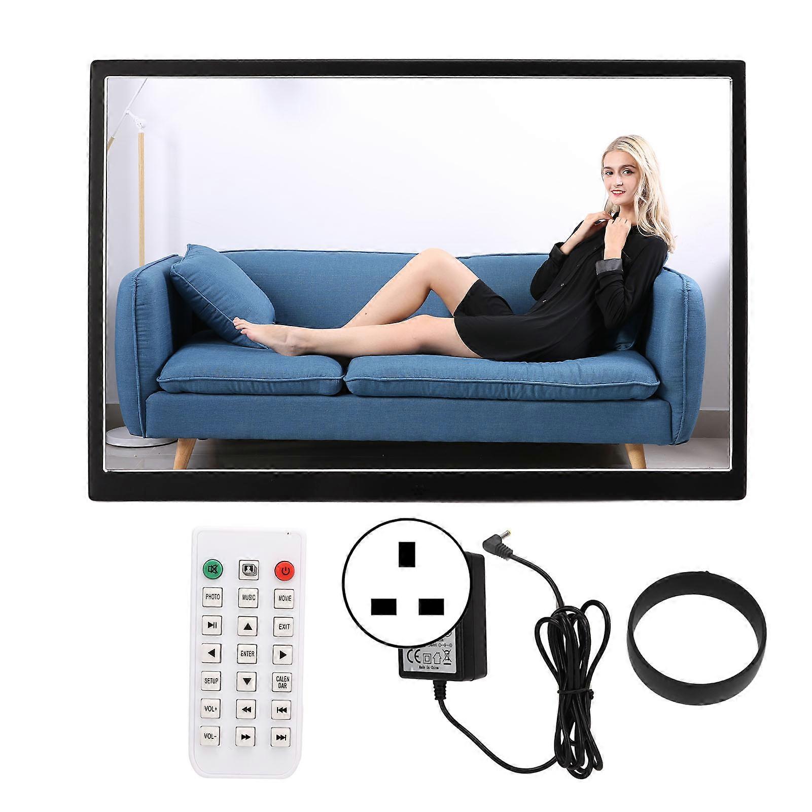 15 Inch Hd Digital Photo Frame Multifunctional Video Player Smart Picture Frame With Remote Control 100240v Hk152 Uk Plug