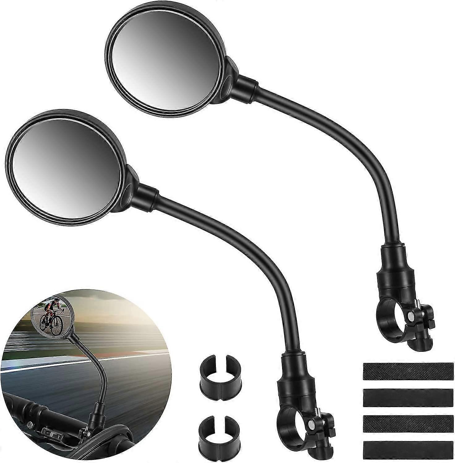Bike Mirror 2-Pack 360 Adjustable for 22-32mm Handlebar