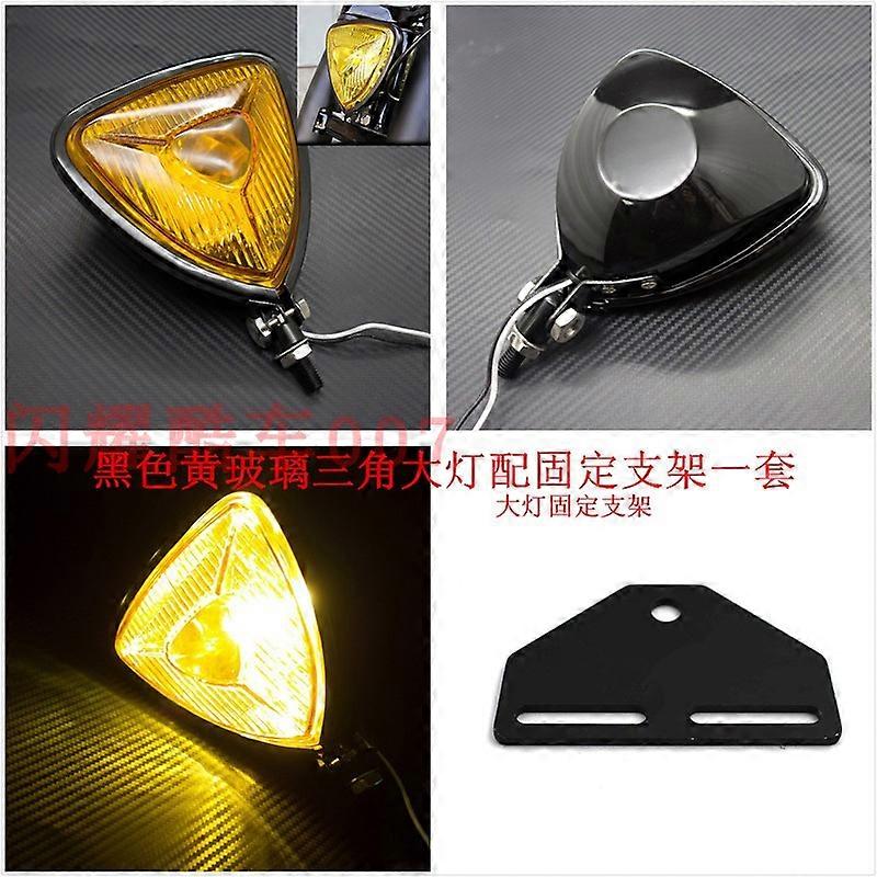 Motorcycle Accessories Harley 883 Honda Iron Horse 400 Cruise Prince Car Modified Retro Triangle Headlights