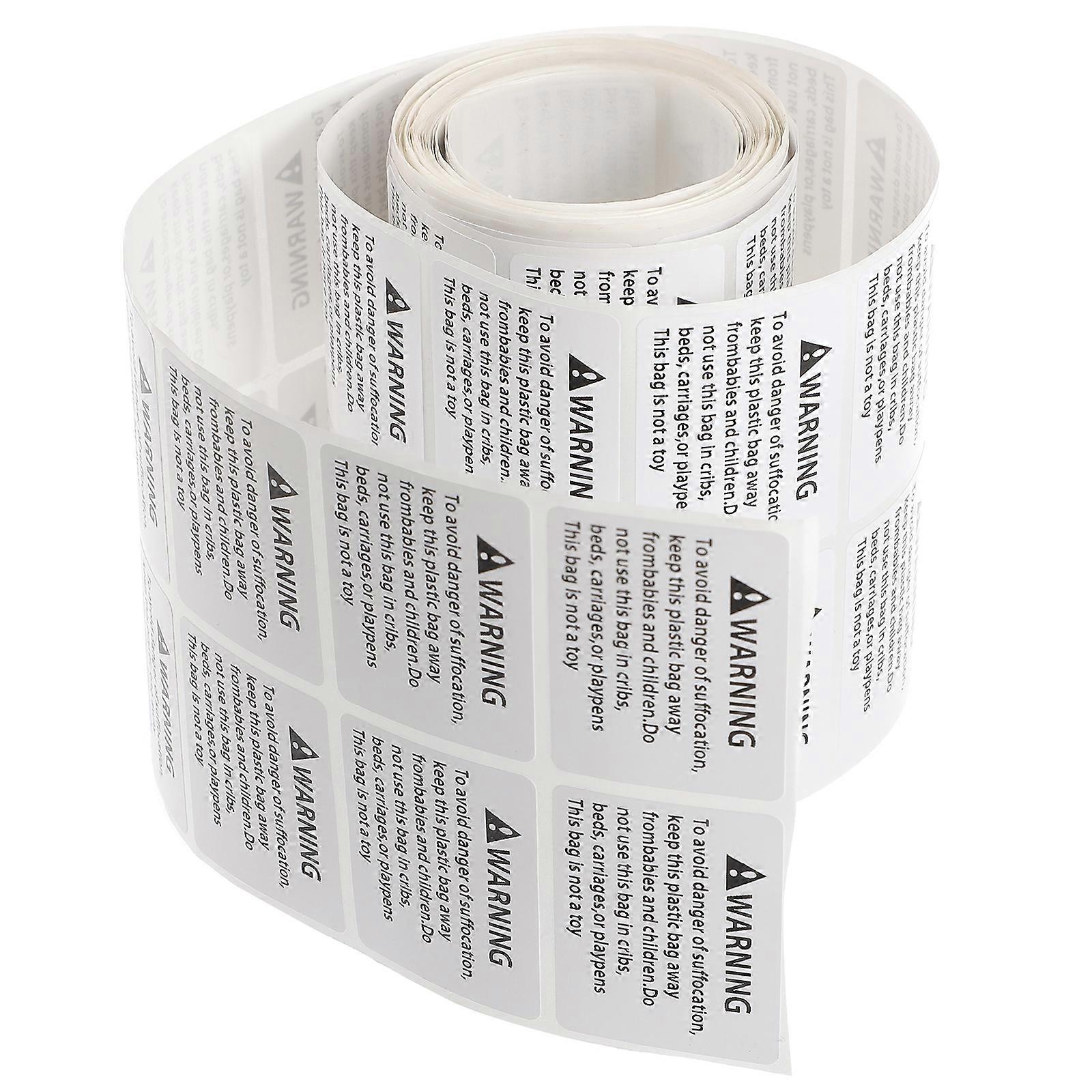 1 Roll Suffocation Warning Labels Choking Warning Stickers Warning Decals