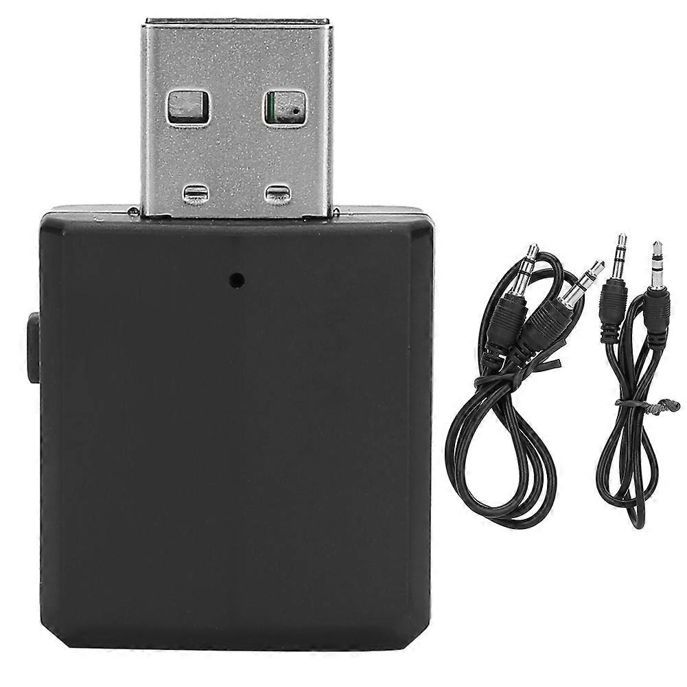 USB Wireless Audio Transceiver Receiver Portable 3 in 1 for Bluetooth with 2Pcs Cable