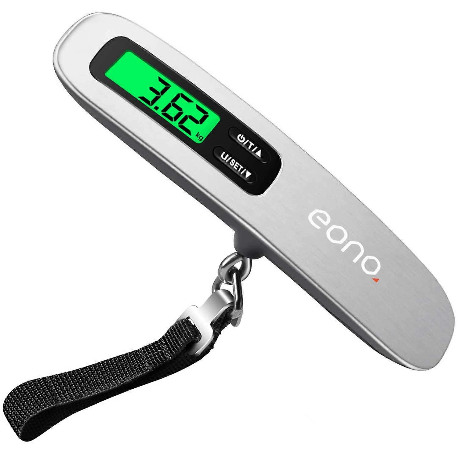 Amazon Brand - Electronic Luggage Scale, Digital Travel Scale, Portable Scale For Suitcases, Bags, Max 50 Kg / 110 Lbs, Backlit Lcd Display, Tare Func