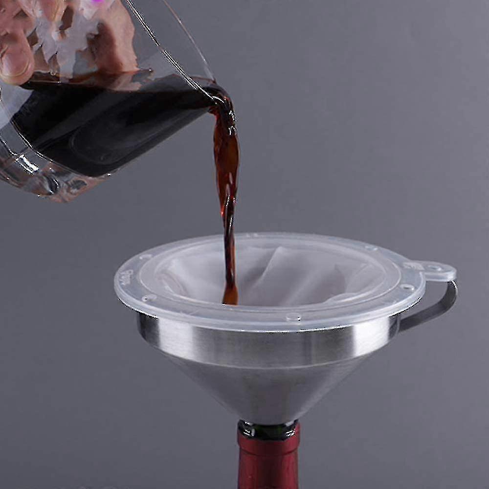 4 Pieces Food Strainer Jam Strainer Compatible With 13cm Kitchen Funnel For Wine/liquor/enzymes (200 Mesh / 400 Mesh) zy.1-In Stock