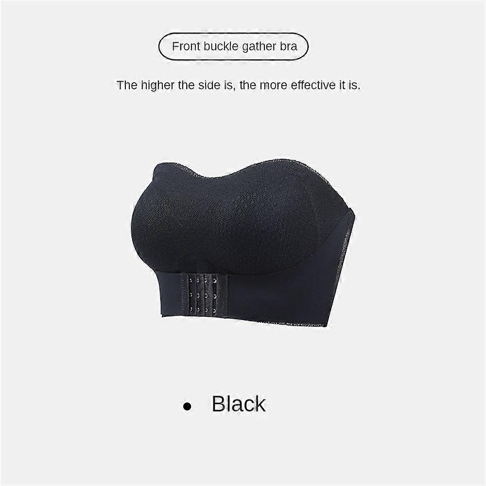 Axelbandslös Plus Size Damunderkläder Push-Up Främre Spänne Sömlös Chic Bröllopsklänning Osynlig BH