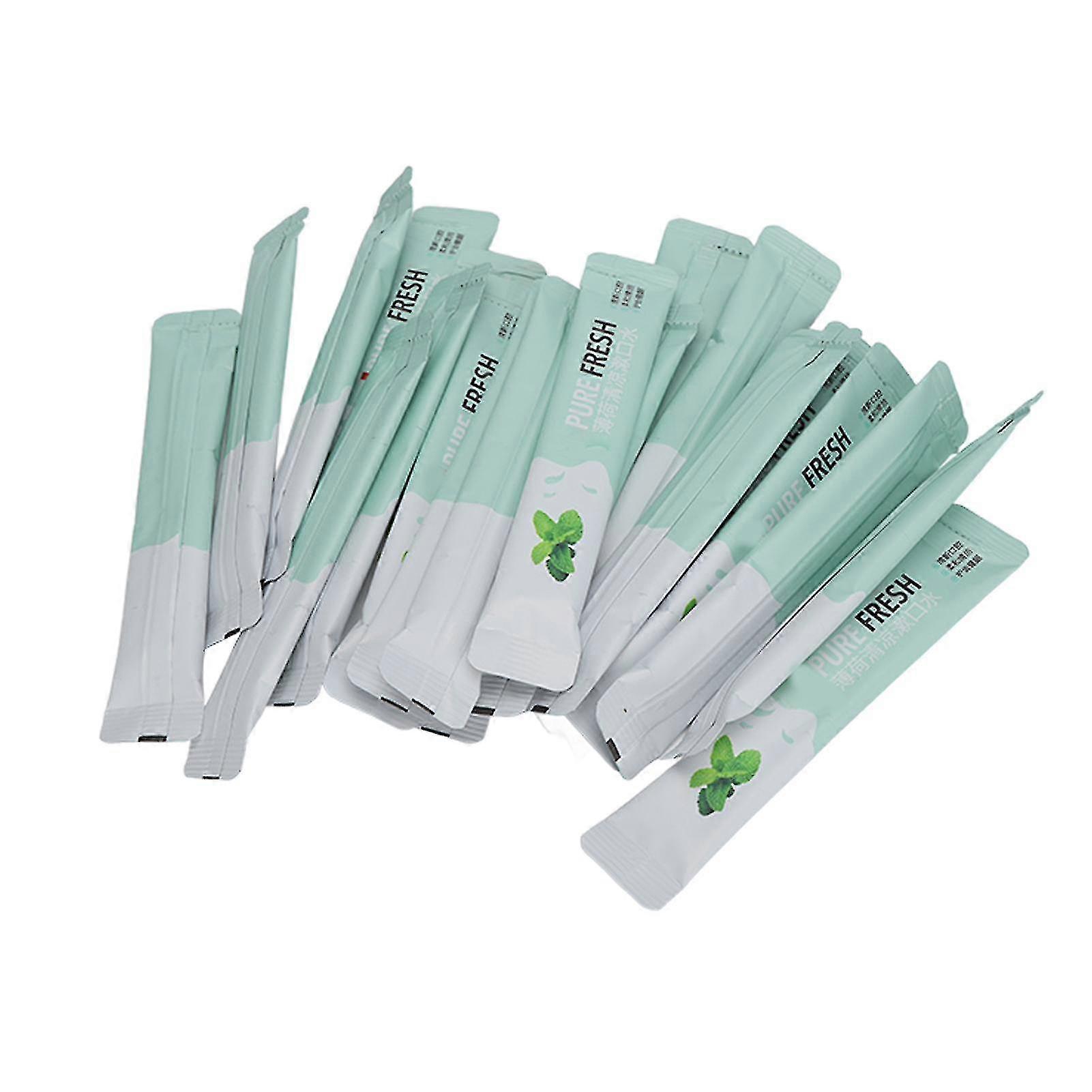 20pcs マウスウォッシュポータブルマイルドミント香りフレッシュブレスオーラル 歯のクリーニングケアマウスウォッシュ