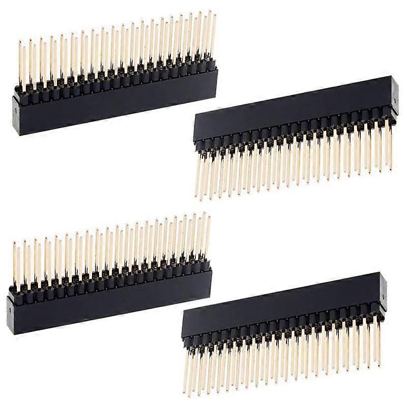 2 x 20(40 Pin) Stacking Header for A+/B+/Pi 2/Pi 3 Extra Tall Header (Pack of 4)