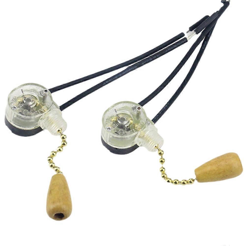 Ceiling Fan Wall Light Switch Bedside Lamp Replacement Pull Cord Chain Switch 3A/2250V 6A/125V