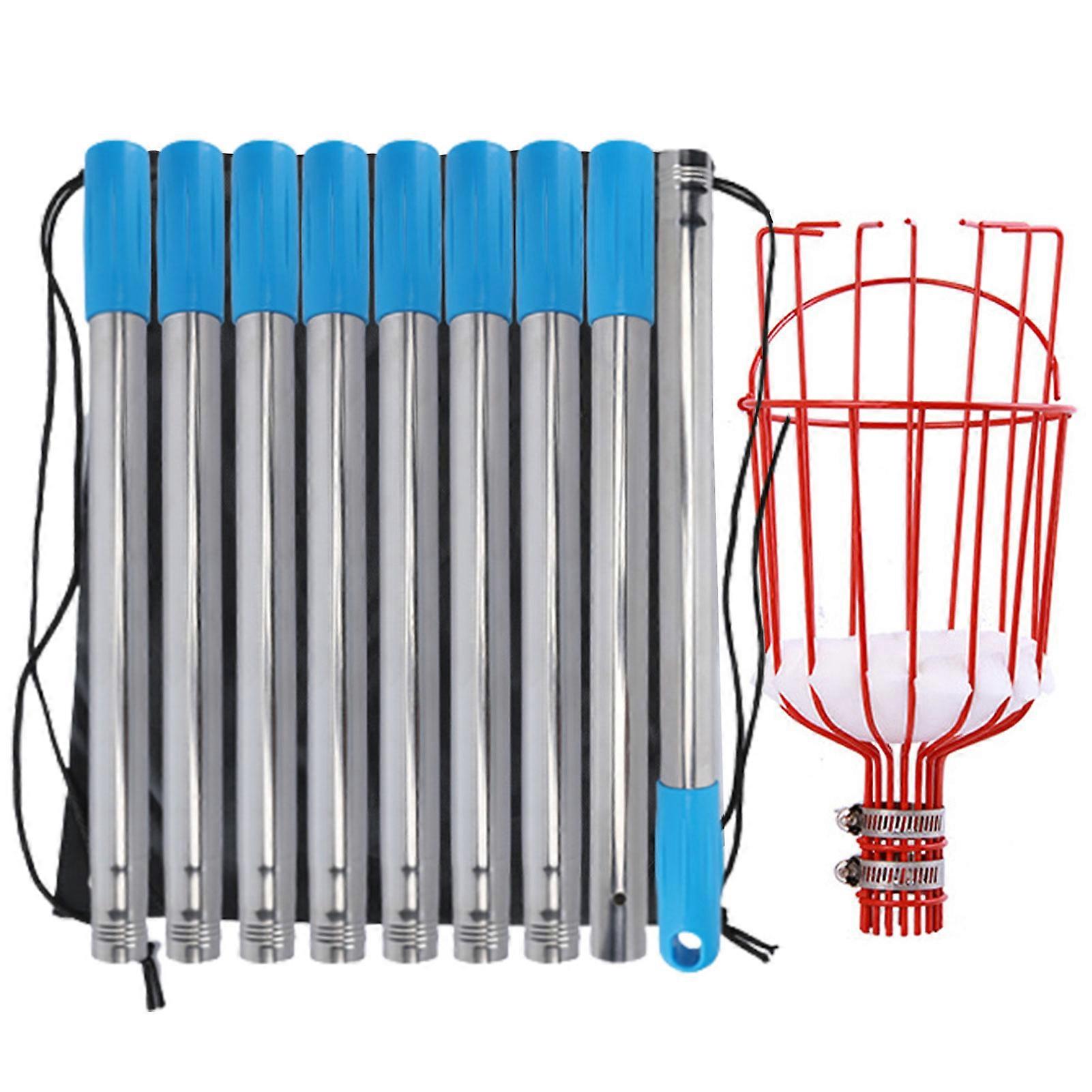 Stainless Steel Fruit Picking Tool Agricultural Fruit Picker with Basket for Peach Apple Orange Pear