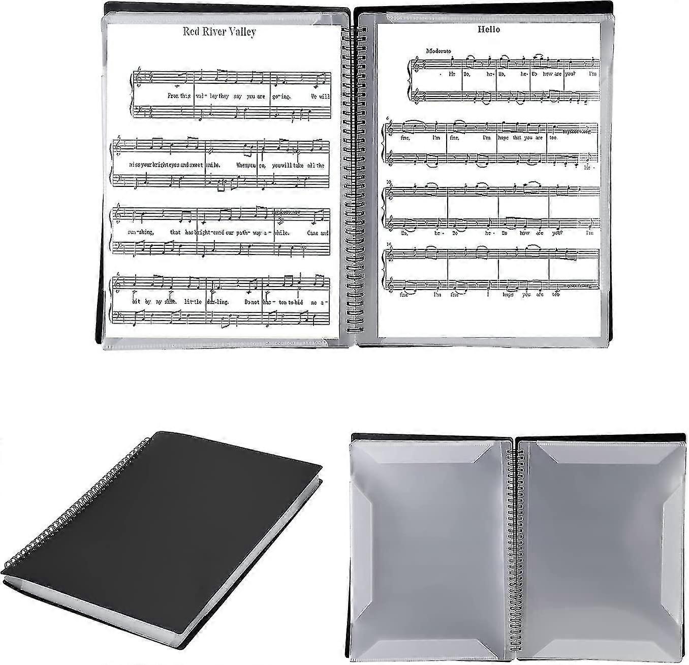 A4 Noder Mappe Filopbevaring Arrangør Kormappe, 60 sider ty