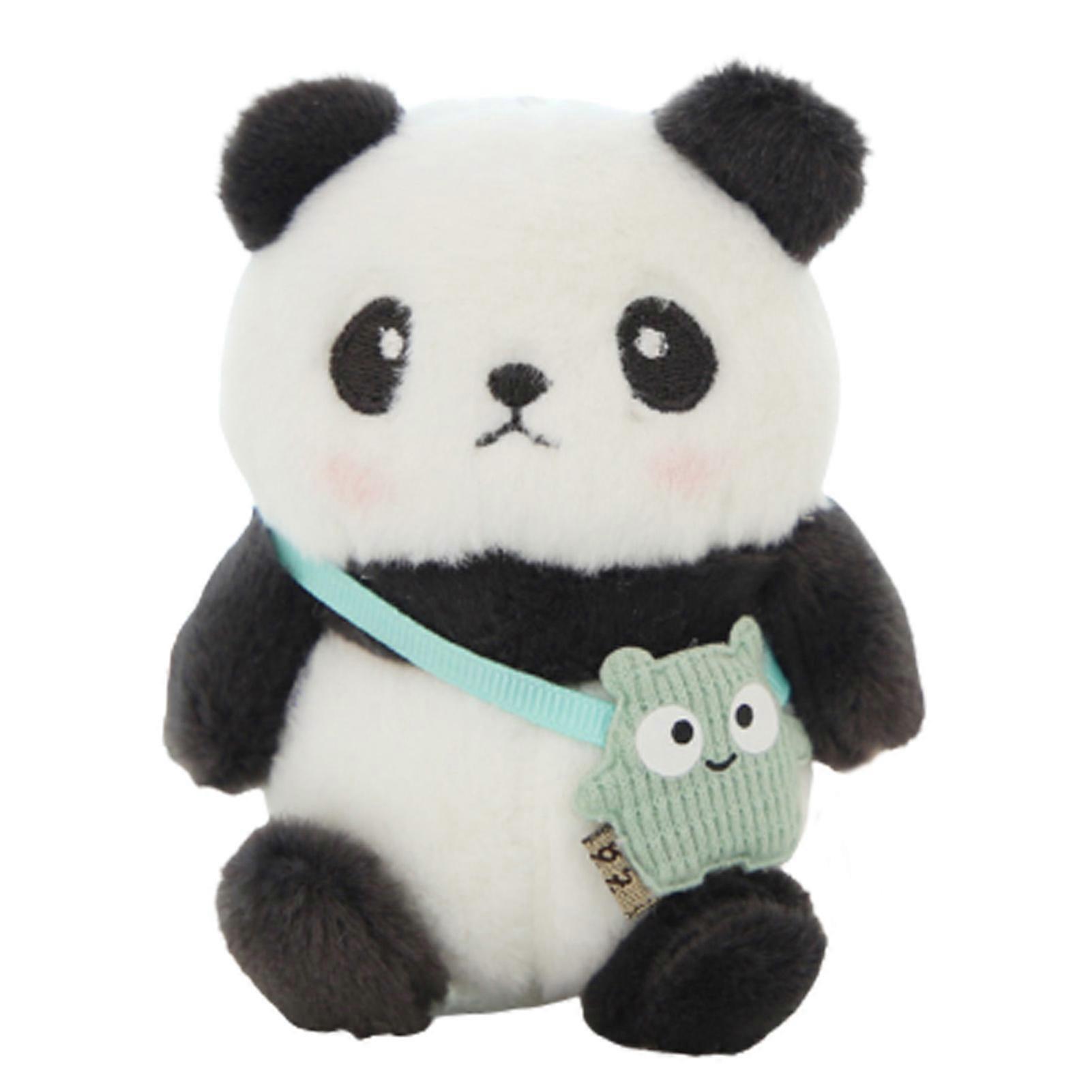 Cartoon Little Panda Plush Toy Stuffed Doll Convenient Easy-to-hang Plush Keychain for Kids Birthday Children\'s Day Gifts