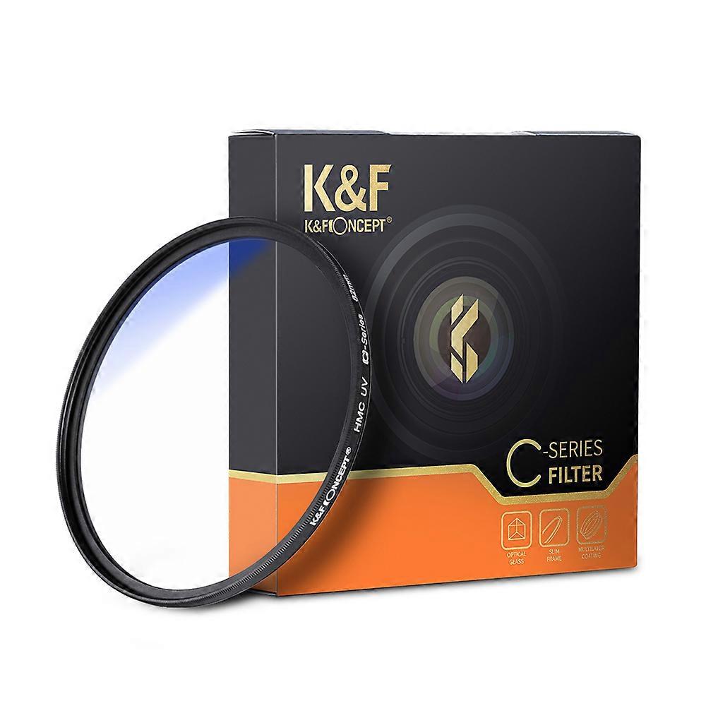 K&F CONCEPT 82mm Ultra Slim Multi Coated MC UV HD Lens Filter Compatible with Canon Nikon Sony DSLR Camera Lens