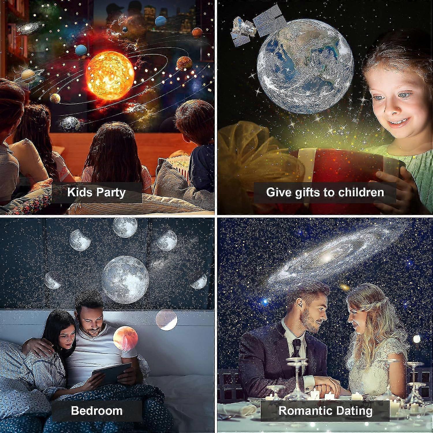 Projecteur Galaxy 13 En 1 - Lampe Nuit Ciel Étoilé Avec Nébuleuse Rotative 360° Et 12 Constellations