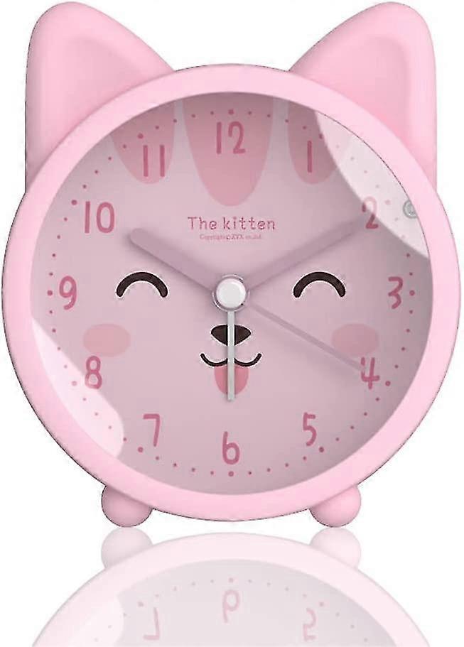 Cute Cat Alarm Clock For Kids, Desktop Alarm Clock With Backlight