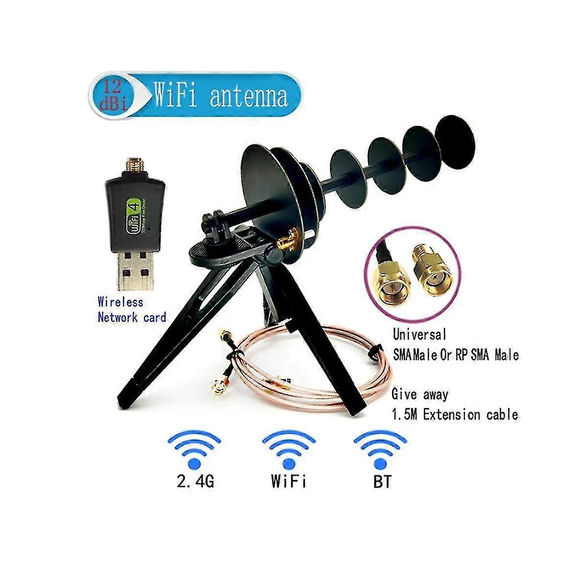 12dbi 2.4g Wifi Signal Receive Or Transmit For Directional Antenna Computer Wireless Network Card U