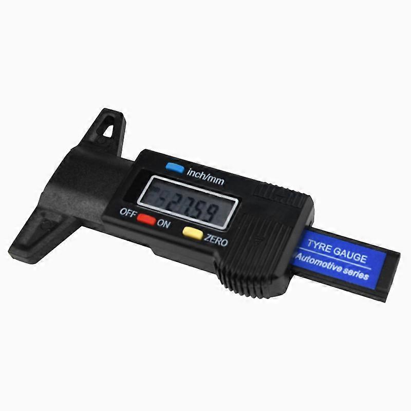 ZK-Digital Car Tire Tread Depth Gauge Car Tire Wear Detection Caliper Thickness Gauge Measurement Tool Monitoring System Black
