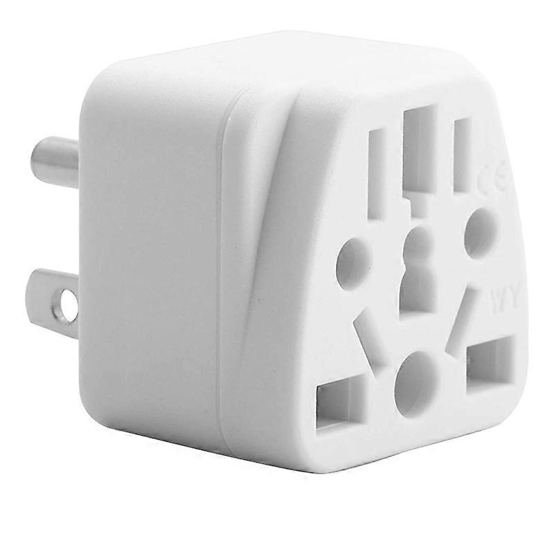 US Travel Plug Adapter EU/UK/AU/In/CN/JP/Asia/Italy/Brazil to USA (Type B), 3 USA Plug, Charger Con