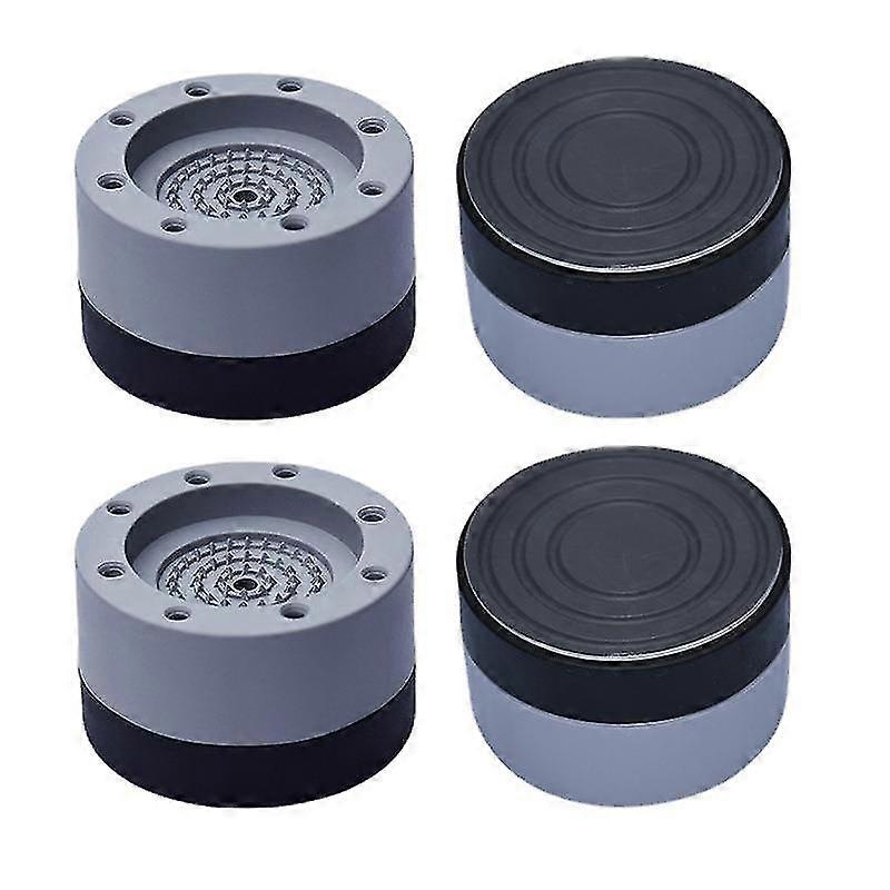 Wabjtam 4 Pack Anti-vibration Pads,rubber Noise Reduction & Vibration,adjustable Height Washing Machine Mat (gray)