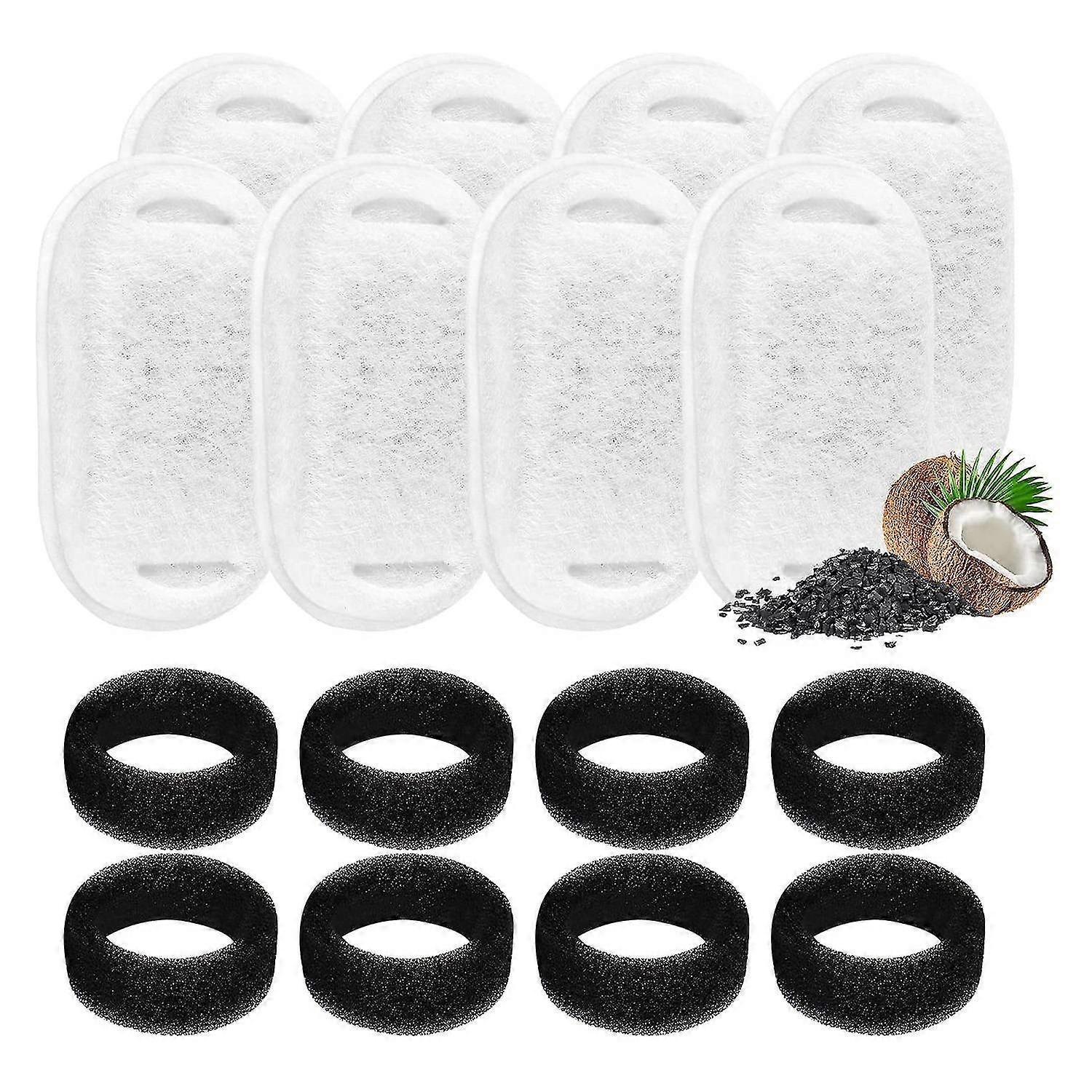 Cat Water Fountain Filters With Sponges,replacement Filters For Stainless Steel 108oz/3l, 67oz/2l A