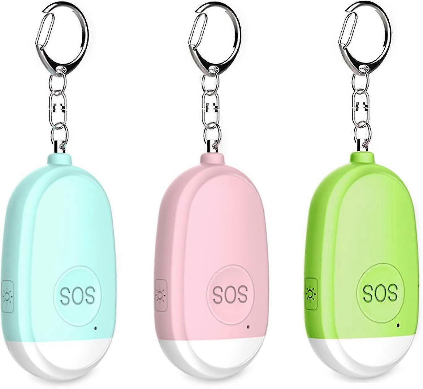 3 Pieces Personal Alarm Pocket Alarm. Usb Rechargeable Pocket Alarm