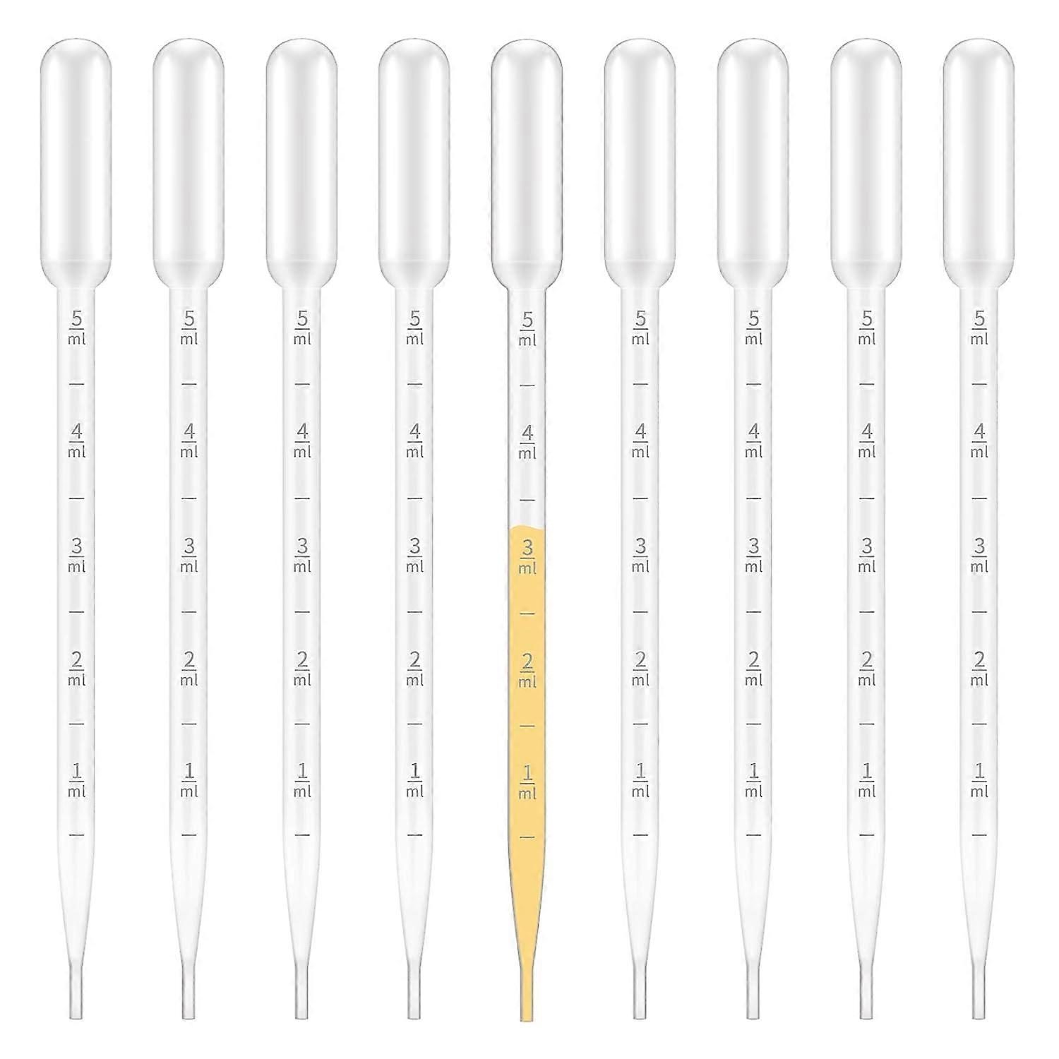 100pcs Plastic Transfer Pipette, 5ml Dropper Pipette, Dropper for Transferring Perfume Essential Oils Acrylic Paints and Labs