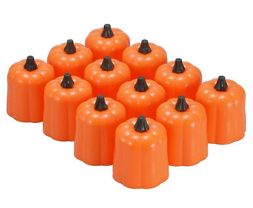 Led Pumpkin Tea Lights, Orange