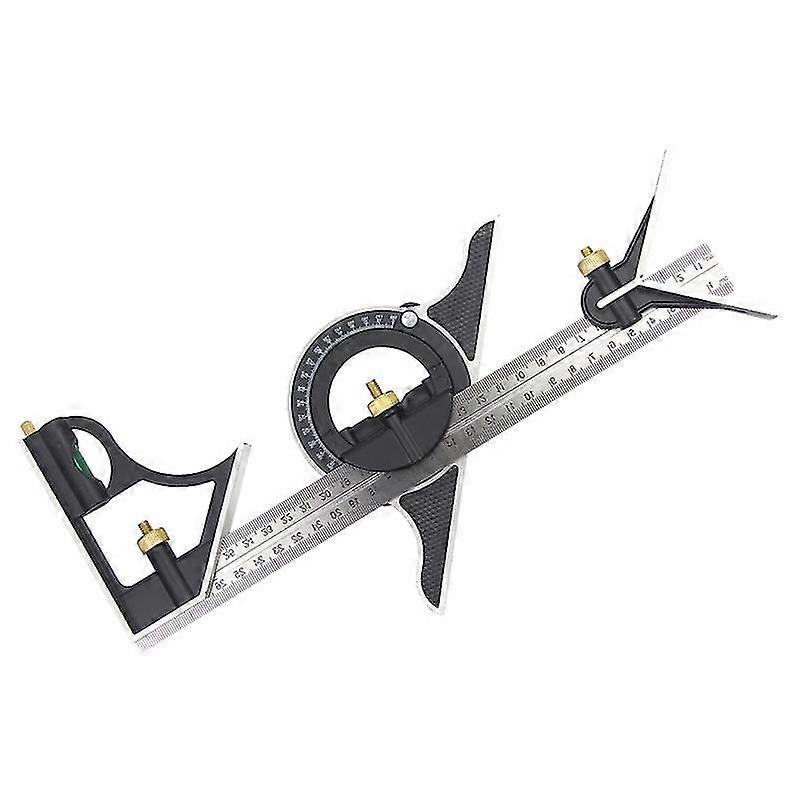 300 Mm Combination Angle Ruler,combination Square,right Angle Ruler,multifunctional Stainless Steel Measuring Tool Angle, Adjustable Engineer Measurin