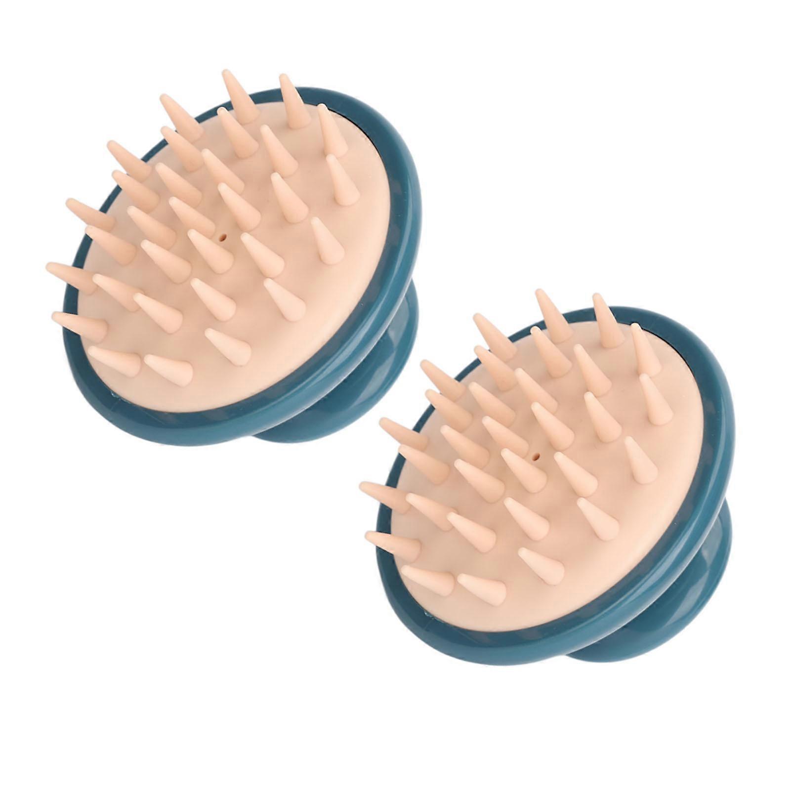 2pcs Scalp Scrubber Brush Soft Silicone Shampoo Brush Multifunctional Hair Scalp Massager Brush for Adult