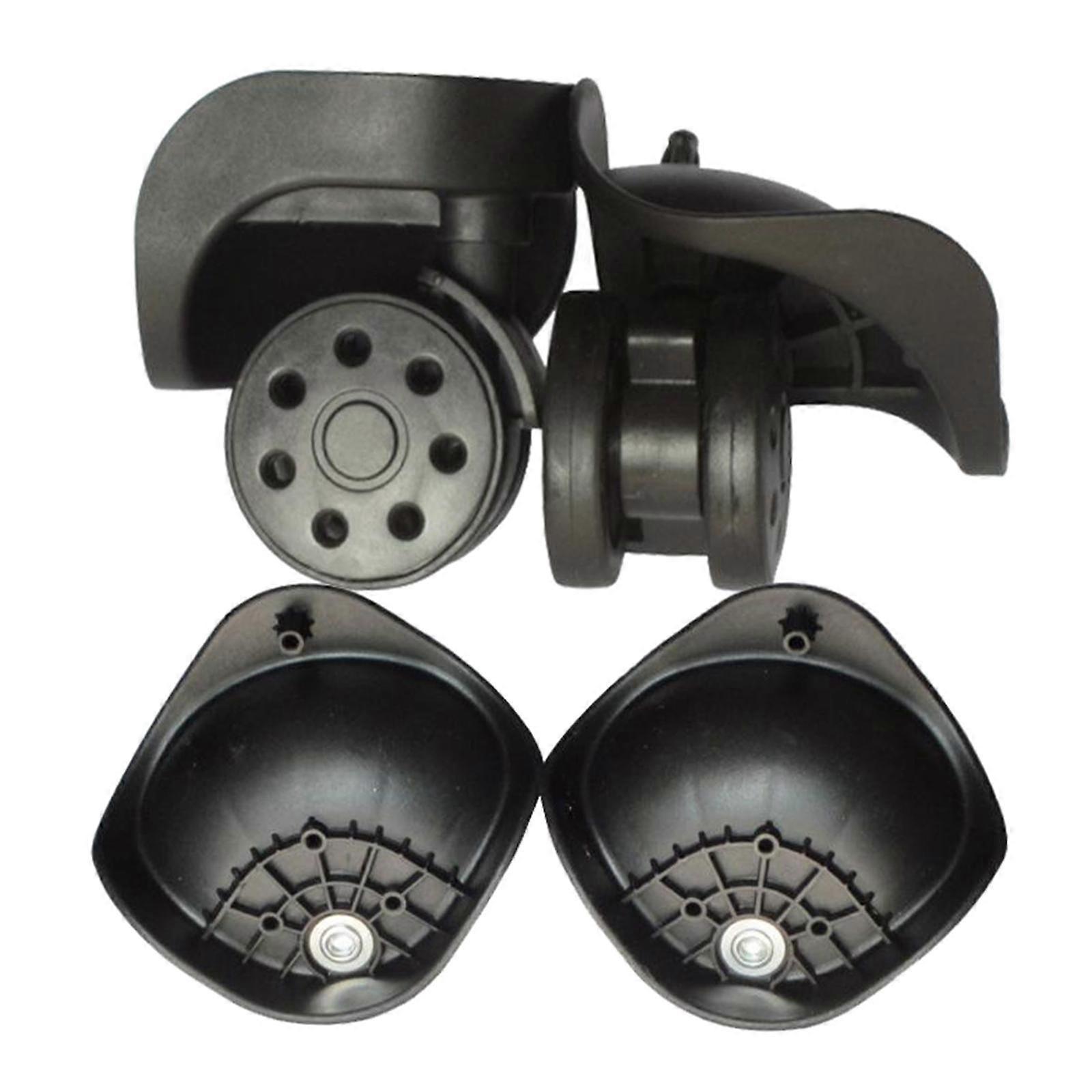 2pcs Swivel Wheels for Luggage Suitcase Replacement Small Plastic Black
