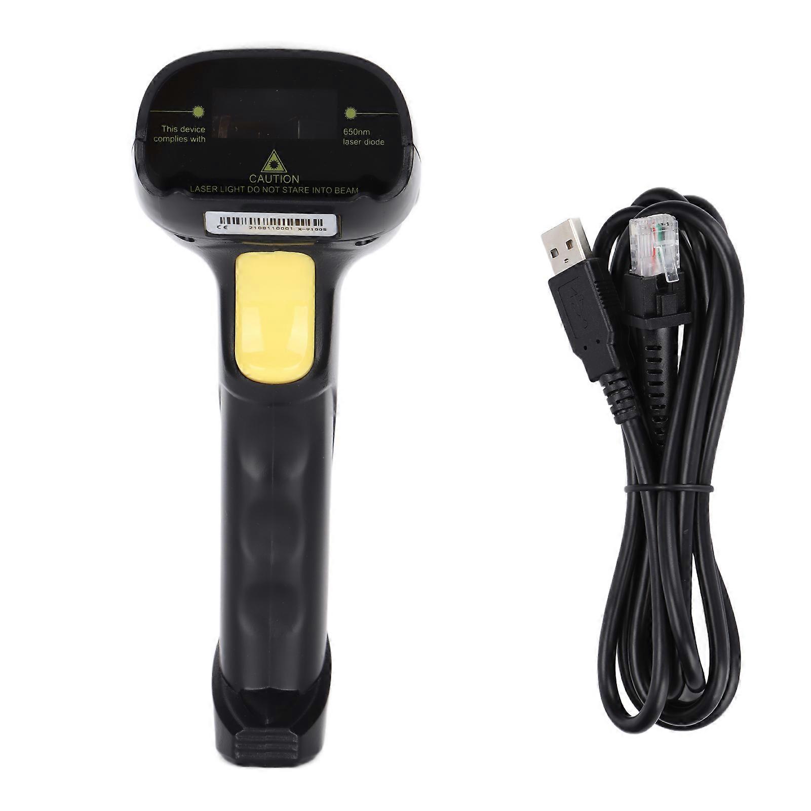 Barcode Scanner Wired Lasers Fast Stable Sensitive Accurate Ergonomic Handheld Barcode Reader for Market Store Library